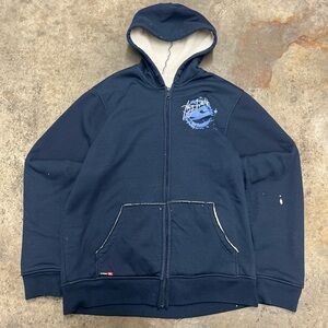 Y2K Tony Hawk Zip Up Hoodie Lens Large Navy Streetwear Skater Outdoor Retro 00s